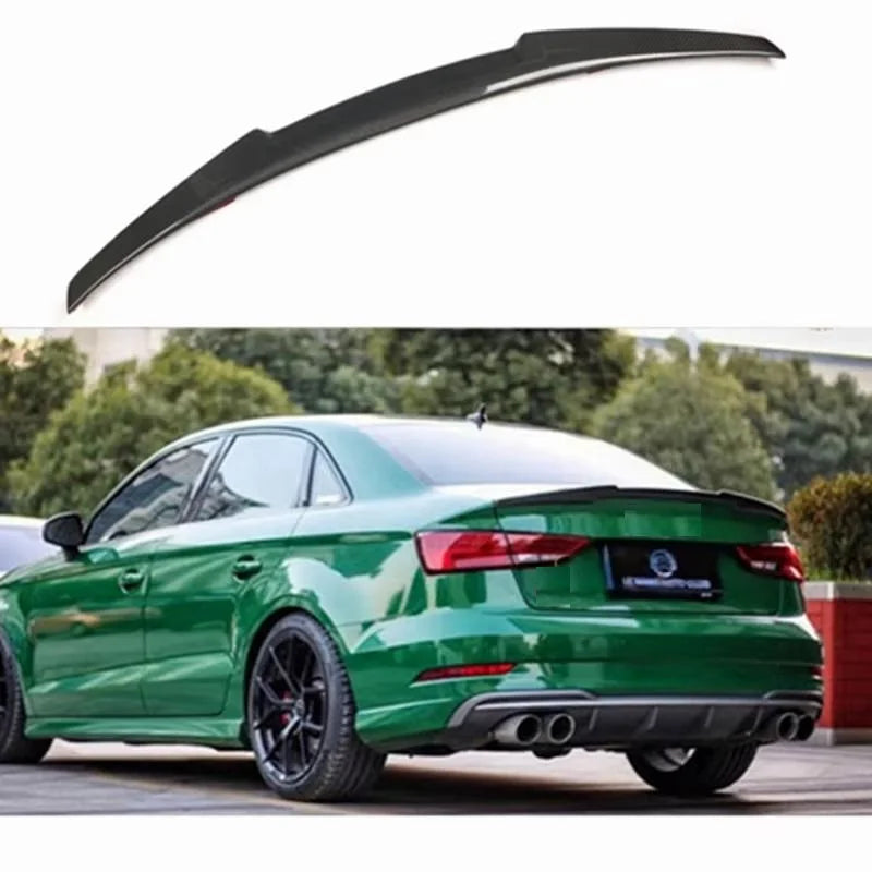 Factory A3 Sline S3 Style Carbon Fiber Rear Spoiler Trunk Wing FRP Forged Carbon for AUDI A3 S3 RS3 Sedan 2013-2020