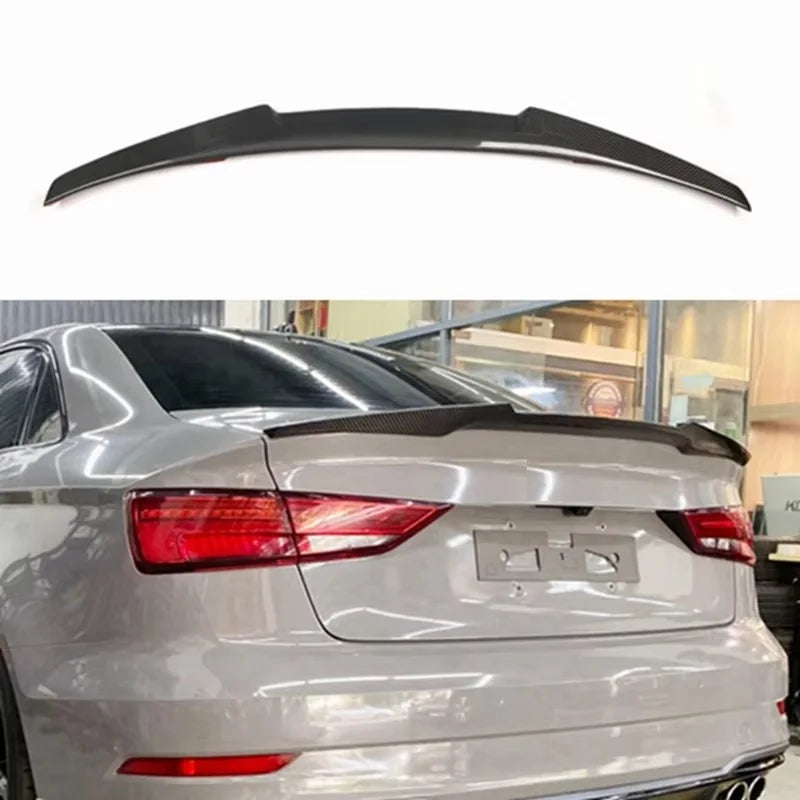 Factory A3 Sline S3 Style Carbon Fiber Rear Spoiler Trunk Wing FRP Forged Carbon for AUDI A3 S3 RS3 Sedan 2013-2020