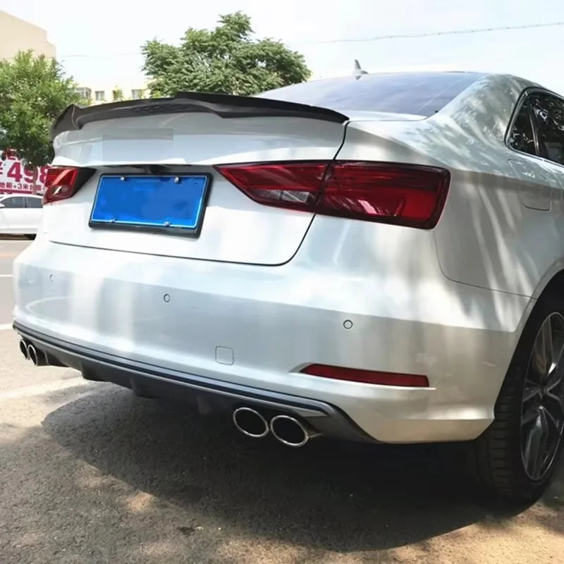 Factory A3 Sline S3 Style Carbon Fiber Rear Spoiler Trunk Wing FRP Forged Carbon for AUDI A3 S3 RS3 Sedan 2013-2020