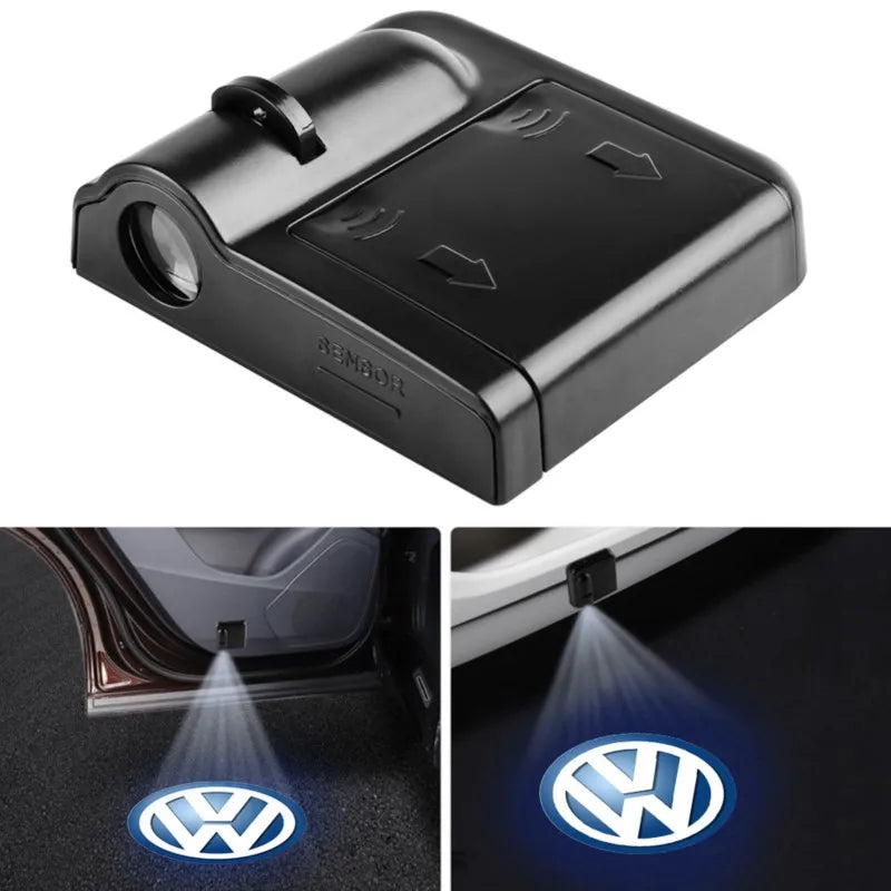 2Pcs Car LED Door Light logo  For Volkswagen GTI Golf Polo Passat Mk6 MK7 RLine Magotan Tiguan R