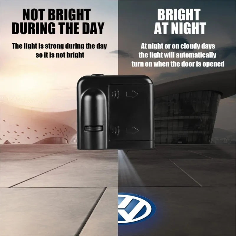 2Pcs Car LED Door Light logo  For Volkswagen GTI Golf Polo Passat Mk6 MK7 RLine Magotan Tiguan R