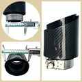 1 Pcs Universal Car Carbon Fibre Tail Throat Stainless Steel Silencer Bright Black Twill Glossy Muffler Exhaust Nozzle Tip